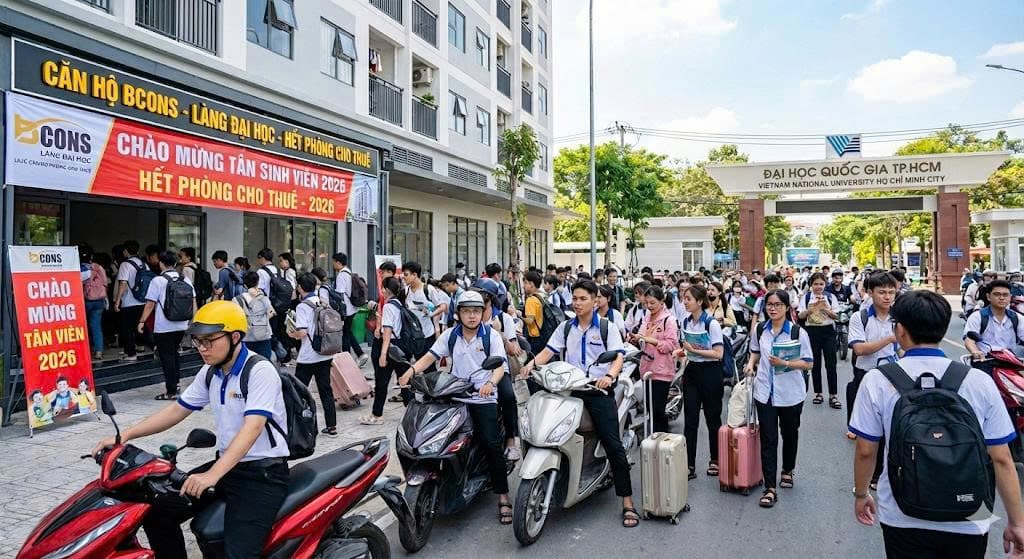 "Gà đẻ trứng vàng" từ BĐS Làng Đại Học 2026: Tại sao căn hộ Bcons luôn trong tình trạng "cháy phòng" cho thuê?